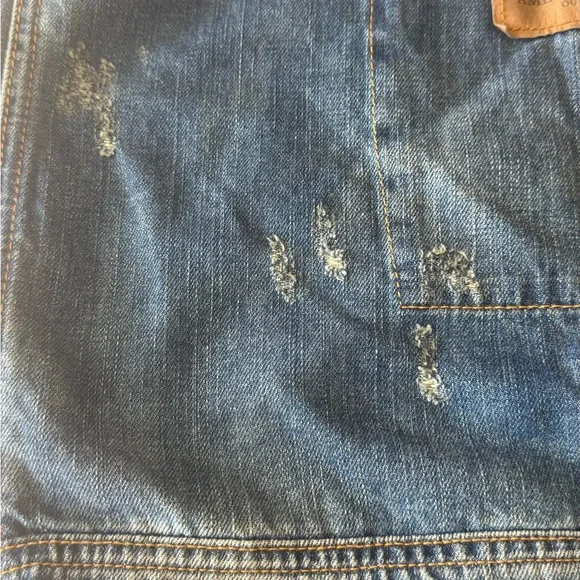 American Eagle Distressed Denim Tote Bag - Picture 6 of 10